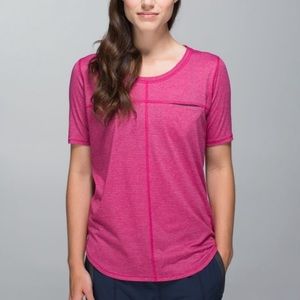 Lululemon| Run Away Tee- Heathered Bumble Berry